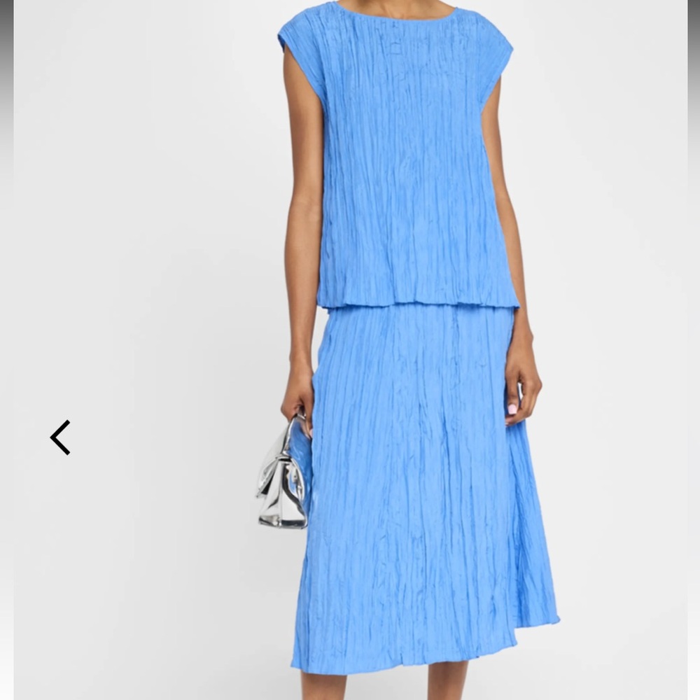 Eileen Fisher crushed silk set top and bottom NWT